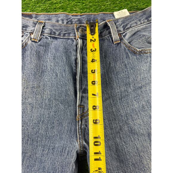 Levi’s Men’s 501 XX 36x30 Button Fly Straight Leg Medium Wash Jeans Classic Blue - Picture 14 of 16